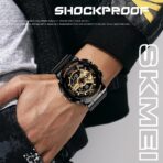 SKMEI  1688 Fashion Black Man Digital Watch Activity Rubber Strap Double Display STOPWATCH Long Battery Life Sports Reloj Watch - Image 3