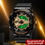 SKMEI  1688 Fashion Black Man Digital Watch Activity Rubber Strap Double Display STOPWATCH Long Battery Life Sports Reloj Watch - Image 5